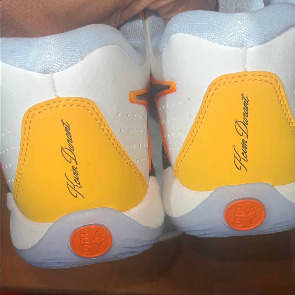 Nike KD 17 Sunrise University Gold Basketball Shoes 
' Orange and White Sneakers - Picture 4 of 8
